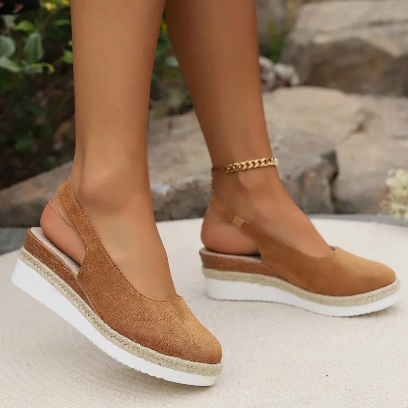 Nina | Dames Orthopedische Plateau Slip-On Sandalen