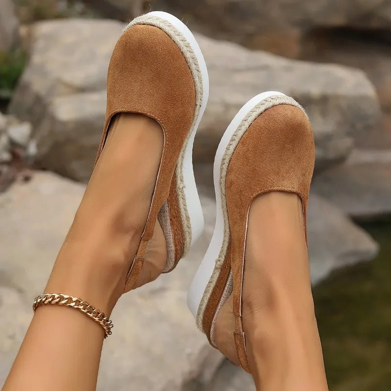 Nina | Dames Orthopedische Plateau Slip-On Sandalen