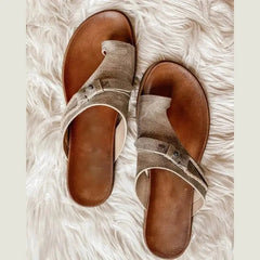 Julia | Dames Orthopedische Platte Open-Teen Comfort Sandalen