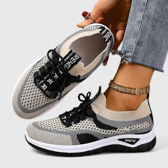 Sara | Dames Orthopedische Vetersluiting Mesh Wandelsneakers