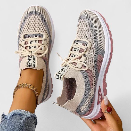 Sara | Dames Orthopedische Vetersluiting Mesh Wandelsneakers