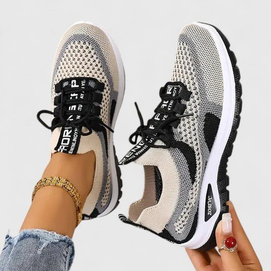 Sara | Dames Orthopedische Vetersluiting Mesh Wandelsneakers
