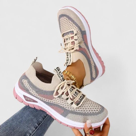 Sara | Dames Orthopedische Vetersluiting Mesh Wandelsneakers