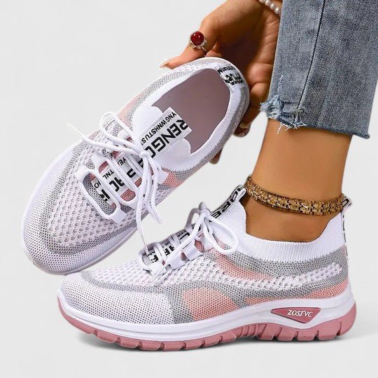 Sara | Dames Orthopedische Vetersluiting Mesh Wandelsneakers