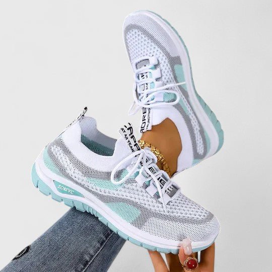 Sara | Dames Orthopedische Vetersluiting Mesh Wandelsneakers