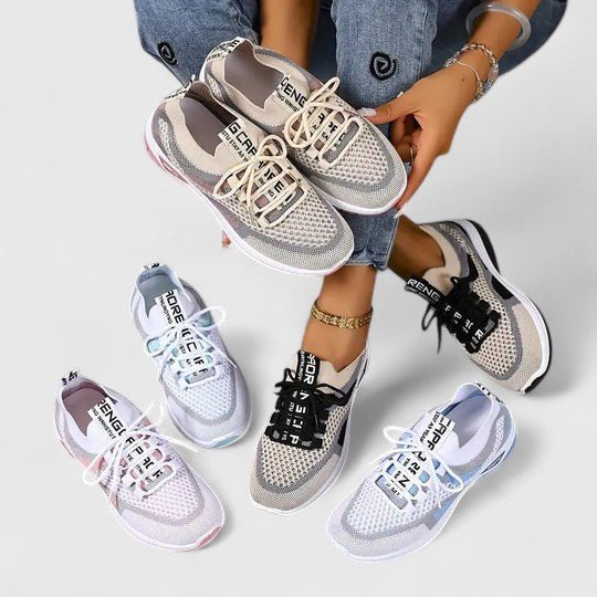 Sara | Dames Orthopedische Vetersluiting Mesh Wandelsneakers