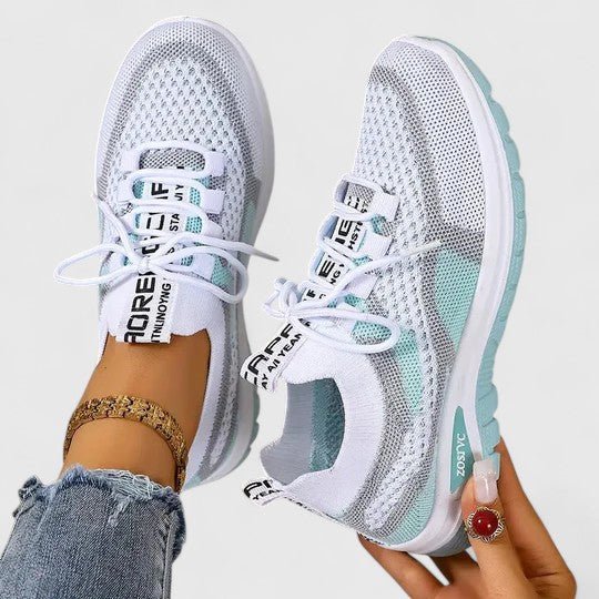 Sara | Dames Orthopedische Vetersluiting Mesh Wandelsneakers