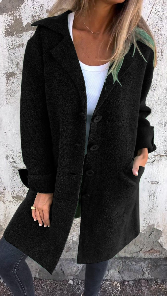 Roos | Dames Oversized Longline Women Coat Geknoopt Revers