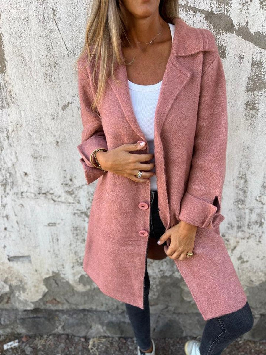 Roos | Dames Oversized Longline Women Coat Geknoopt Revers