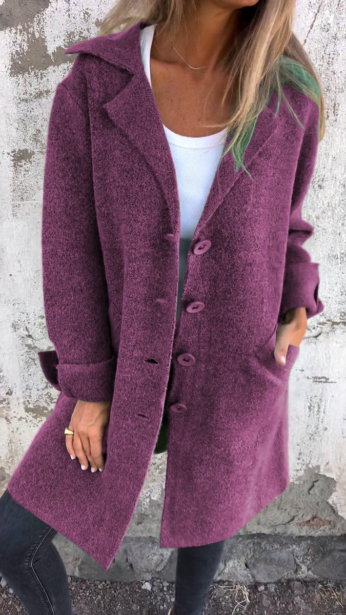 Roos | Dames Oversized Longline Women Coat Geknoopt Revers