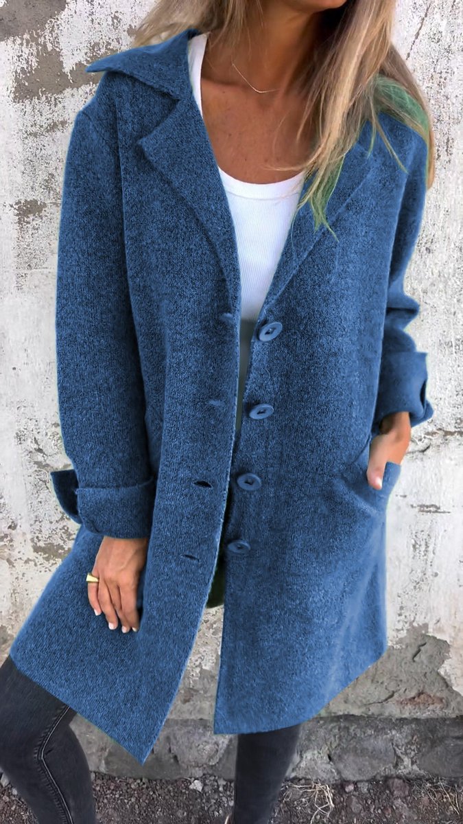Roos | Dames Oversized Longline Women Coat Geknoopt Revers