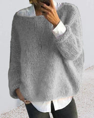 Julia | Dames Oversized Pluizige Gebreide Trui