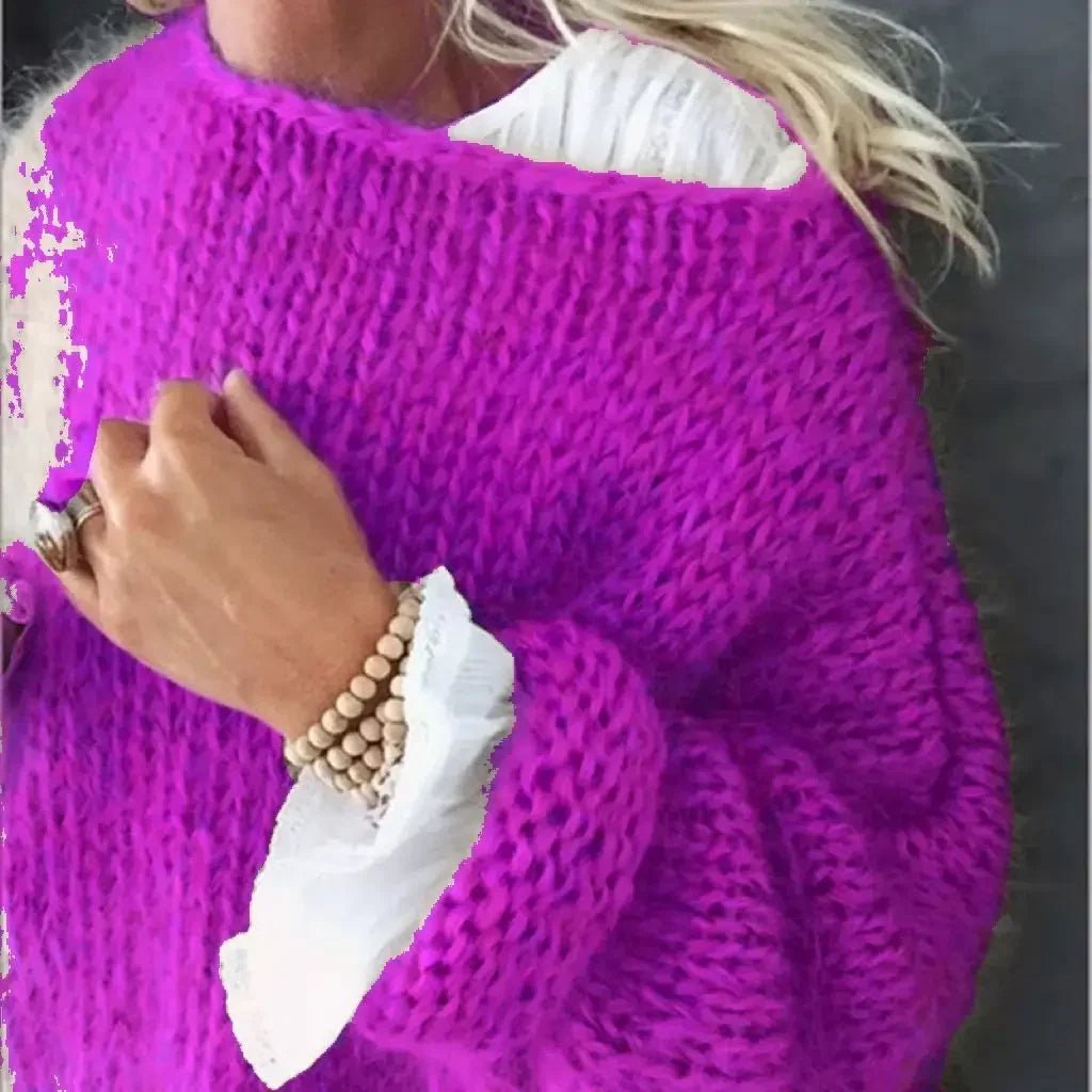 Julia | Dames Oversized Pluizige Gebreide Trui