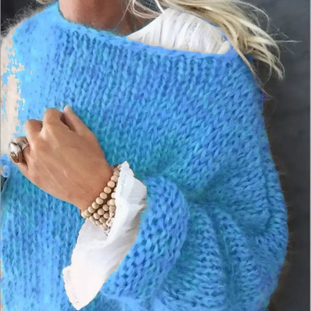 Julia | Dames Oversized Pluizige Gebreide Trui