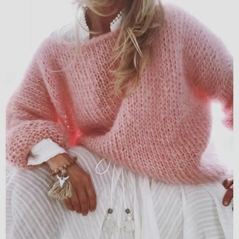Julia | Dames Oversized Pluizige Gebreide Trui