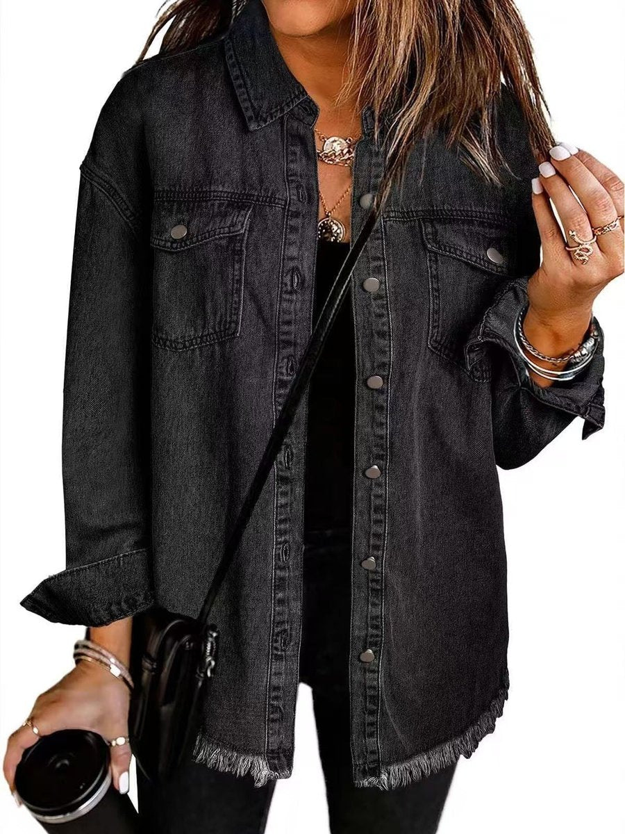 Lotte | Dames Oversized Spijkerjack Klassieke Quilted Jacket Women Denim