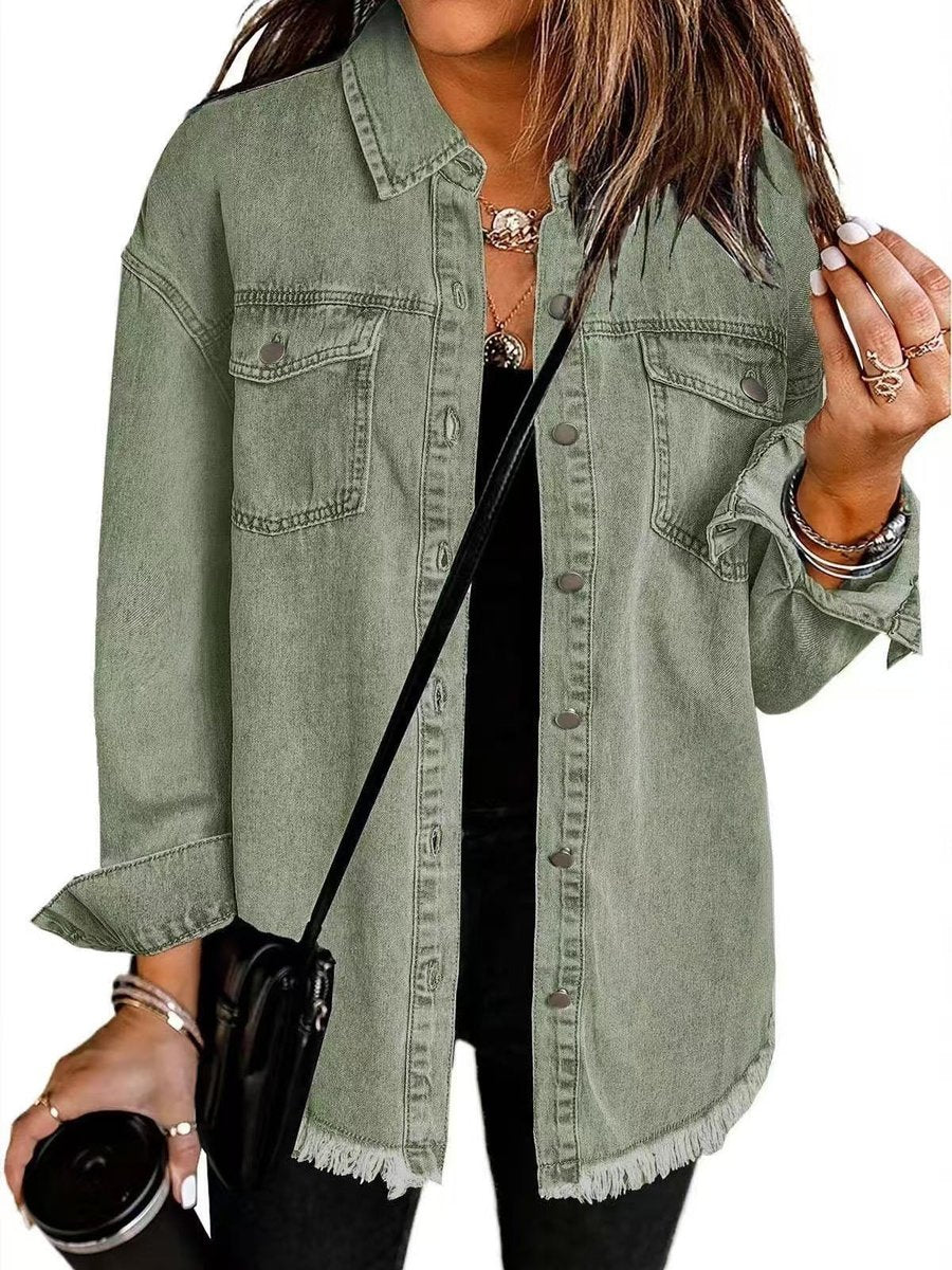 Lotte | Dames Oversized Spijkerjack Klassieke Quilted Jacket Women Denim