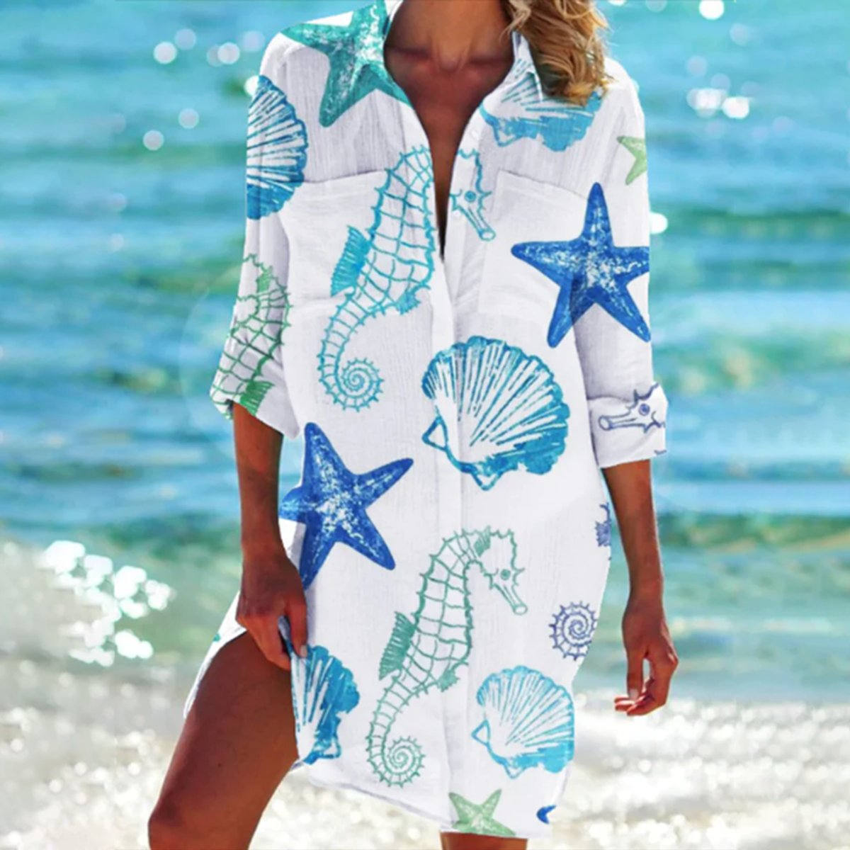 Eva | Dames Oversized Tie-Dye Zomerse Hemdblousejurk