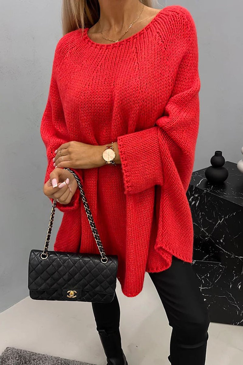 Sophie | Dames Oversized Vleermuismouw Knit Sweater Ronde Hals