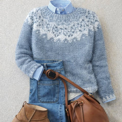 Olivia | Dames Relaxed-Fit Nordic Fair Isle Gebreide Sweater