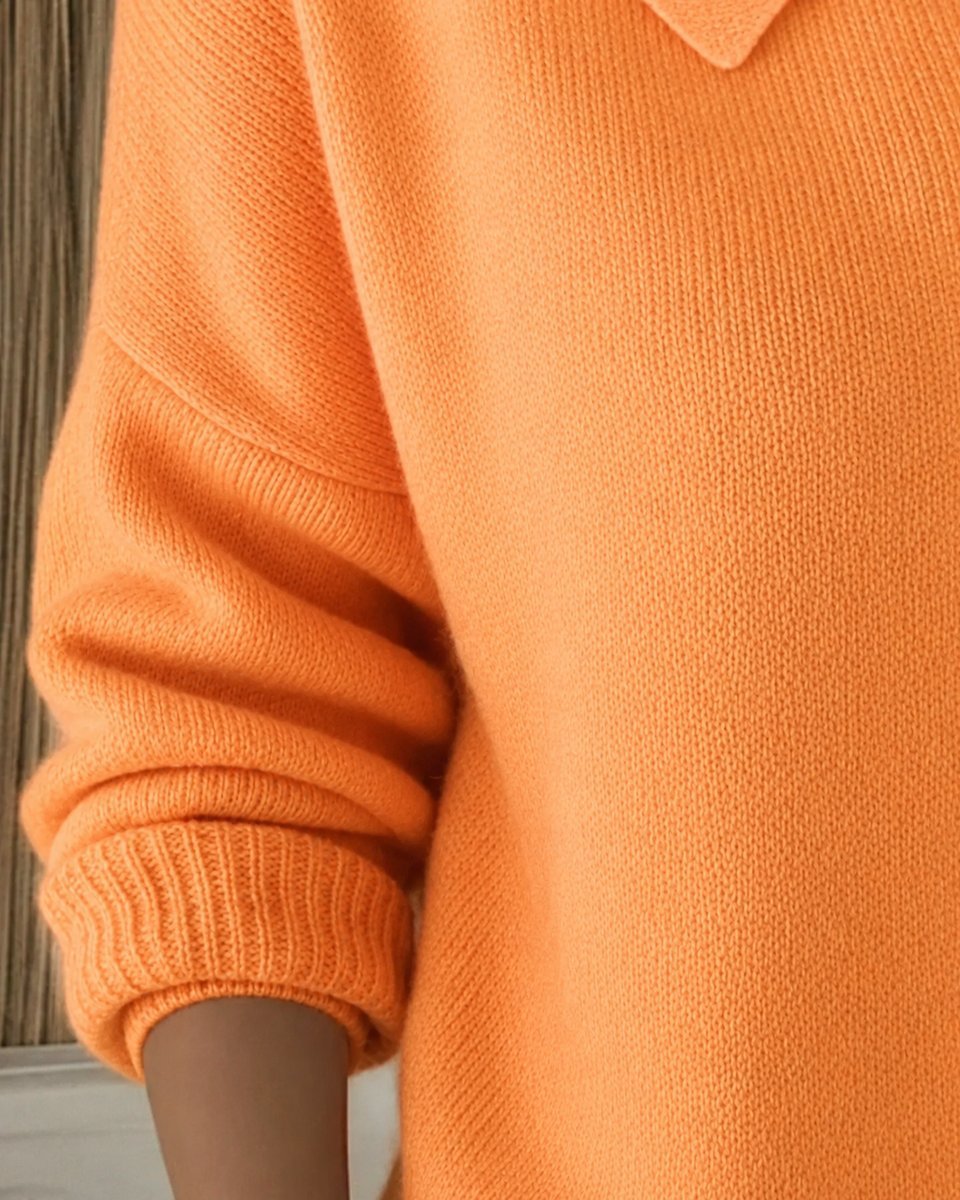 Tessa | Dames Relaxed-Fit Polokraag Knoopsluiting Gebreide Cardigan