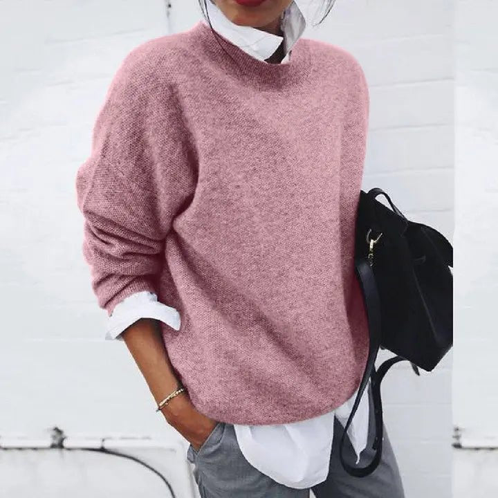 Fleur | Dames Relaxed-Fit Ronde Hals Cashmere Blend Trui