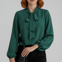 Sophie | Dames Relaxed-Fit Strikjes Blouse met Lange Mouwen
