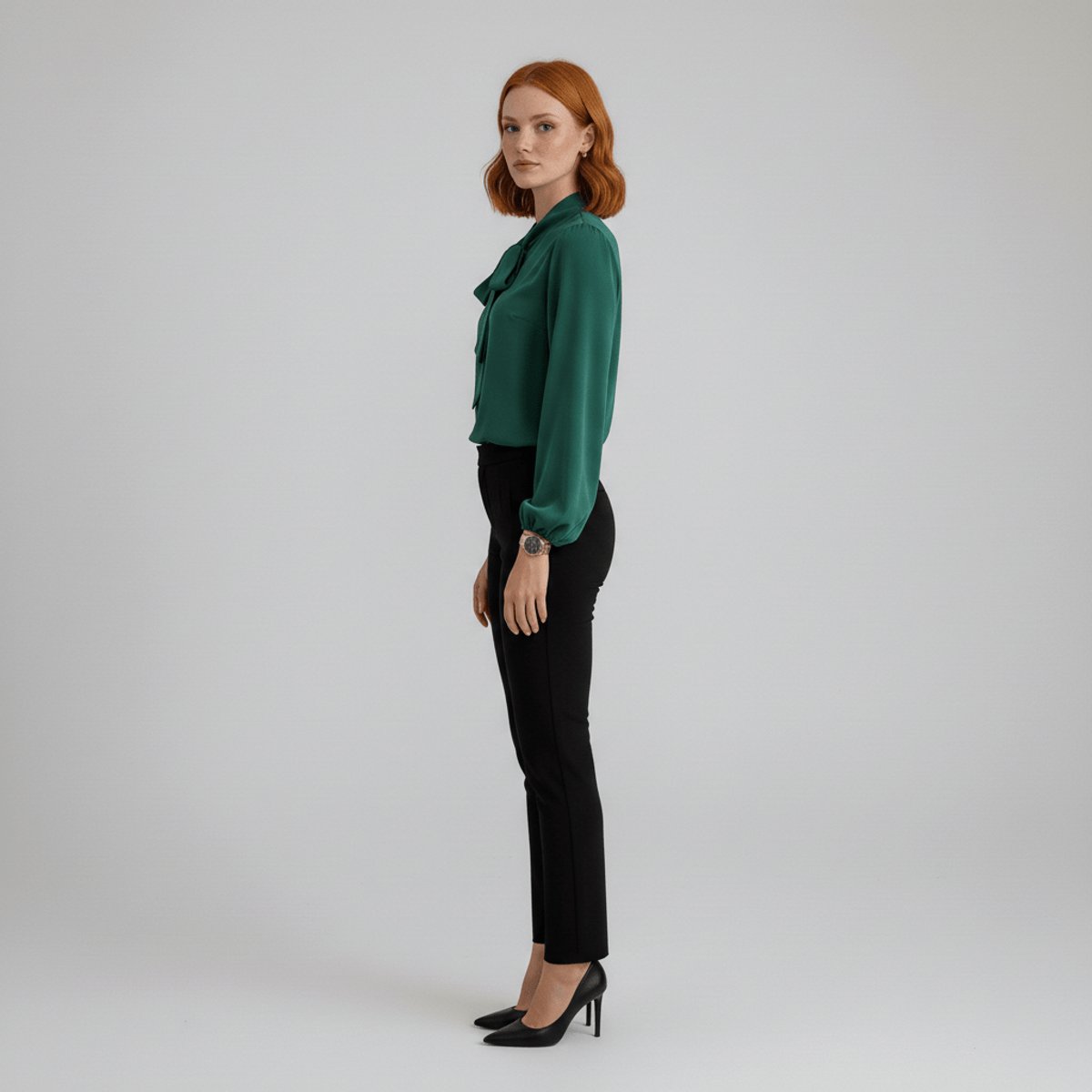 Sophie | Dames Relaxed-Fit Strikjes Blouse met Lange Mouwen