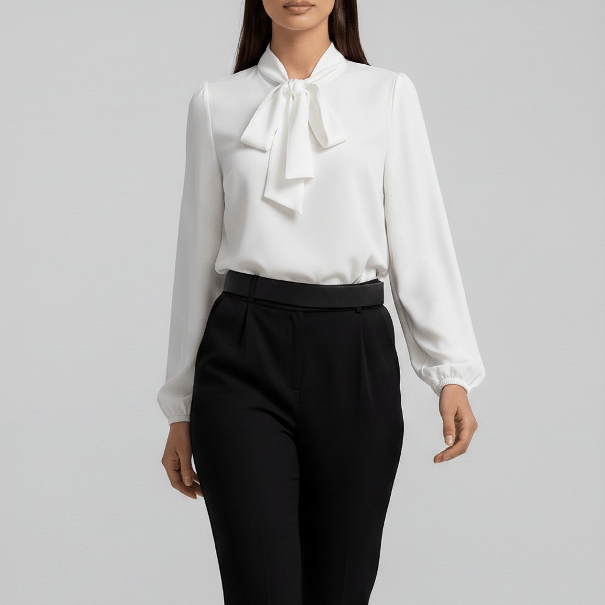 Sophie | Dames Relaxed-Fit Strikjes Blouse met Lange Mouwen