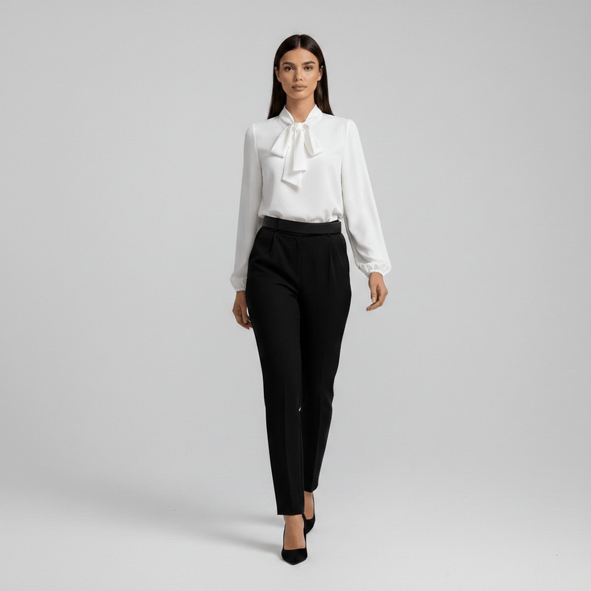 Sophie | Dames Relaxed-Fit Strikjes Blouse met Lange Mouwen