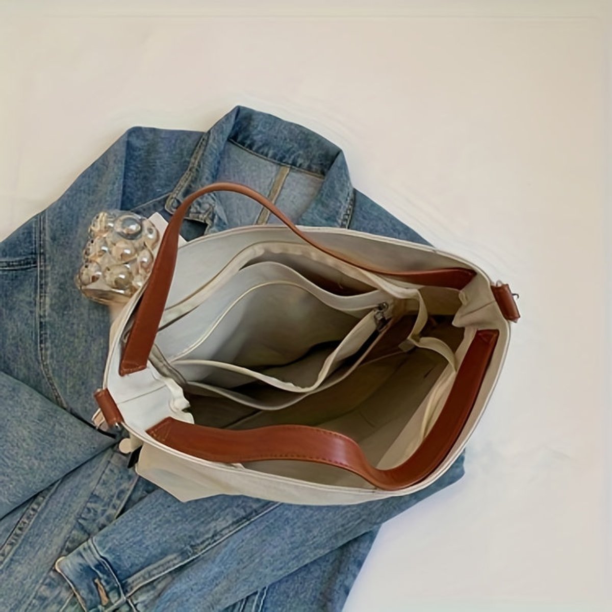 Yara | Dames Ruime Canvas Tote Bag Verstelbare Schoudertas