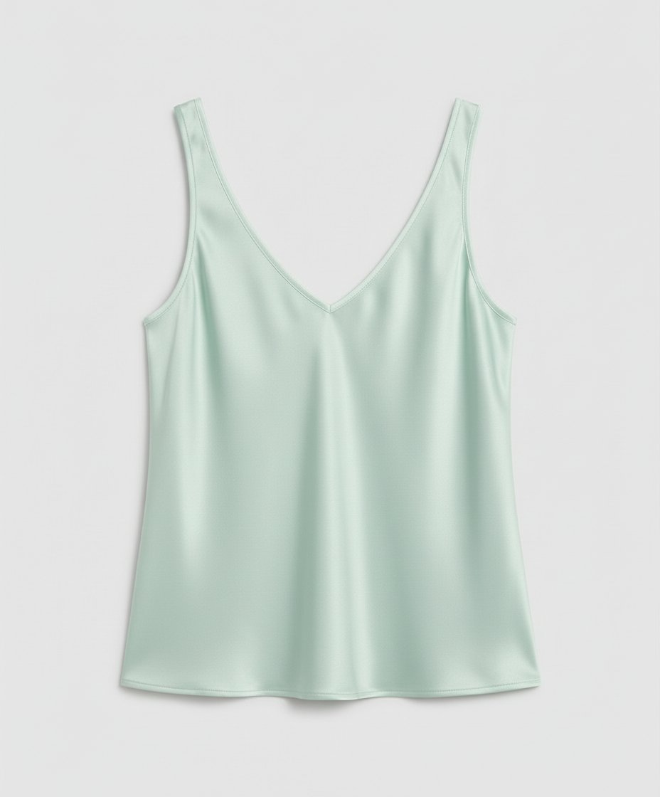 Lisa | Dames Satijn V-hals Brede Bandjes Camisole Top