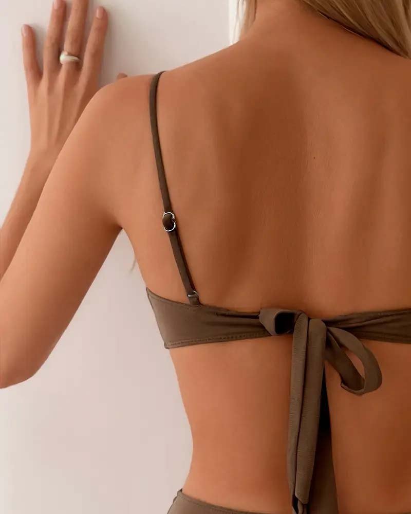 Lotte | Dames Tweedelige Bikiniset Bandeau Metallic Detail