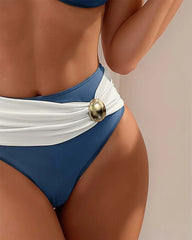 Lotte | Dames Tweedelige Bikiniset Bandeau Metallic Detail
