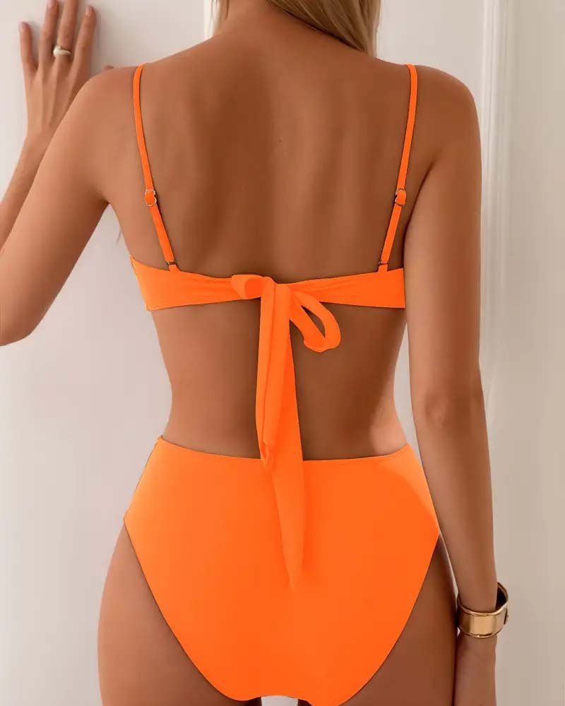 Lotte | Dames Tweedelige Bikiniset Bandeau Metallic Detail