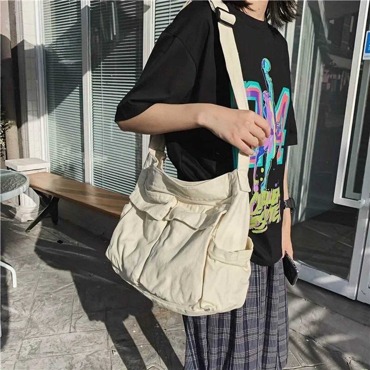 Lisa | Dames Vintage Canvas Tote Bag Verstelbare Schoudertas