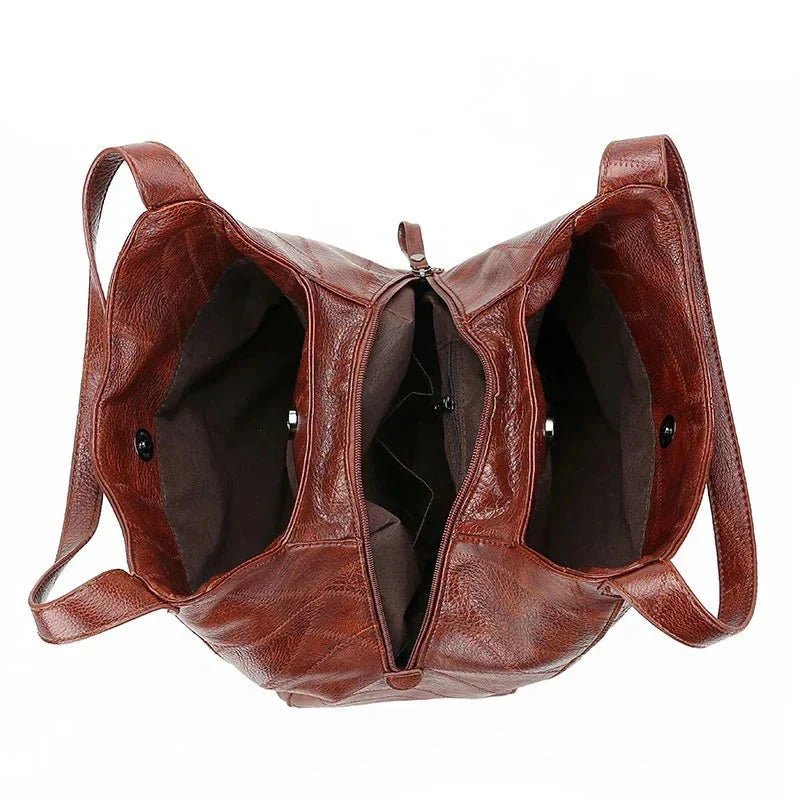 Lisa | Dames Vintage Leren Schoudertas Ruime Hobo Handtas