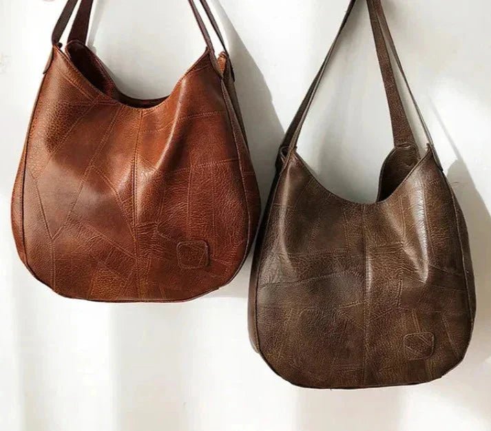 Lisa | Dames Vintage Leren Schoudertas Ruime Hobo Handtas