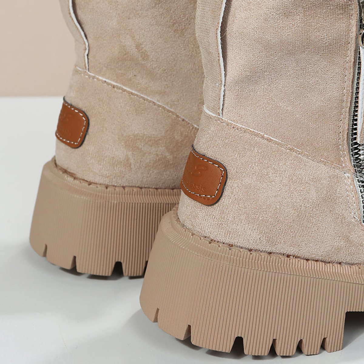 Sara | Dames Warme Gevoerde Suède Slip-On Ankle Boots
