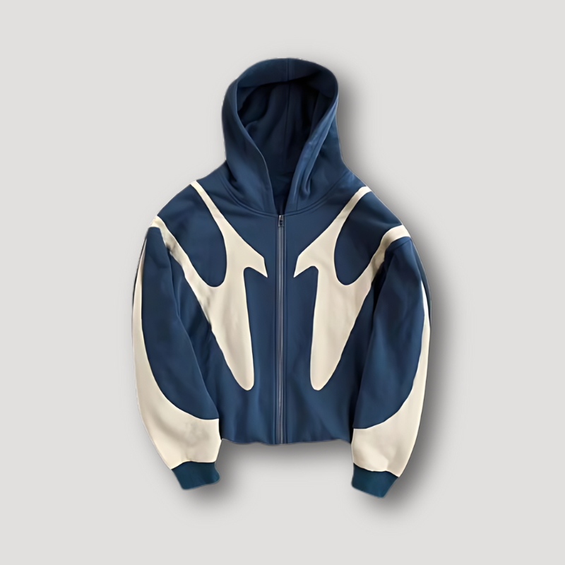Nolan | Heren Trendy Zip-Up Hoodie met Print