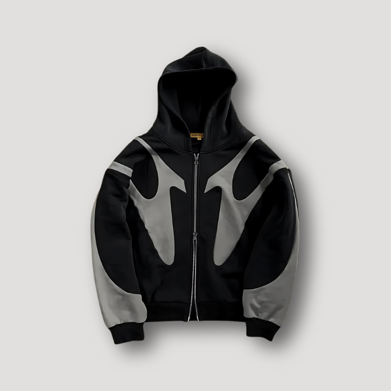 Nolan | Heren Trendy Zip-Up Hoodie met Print