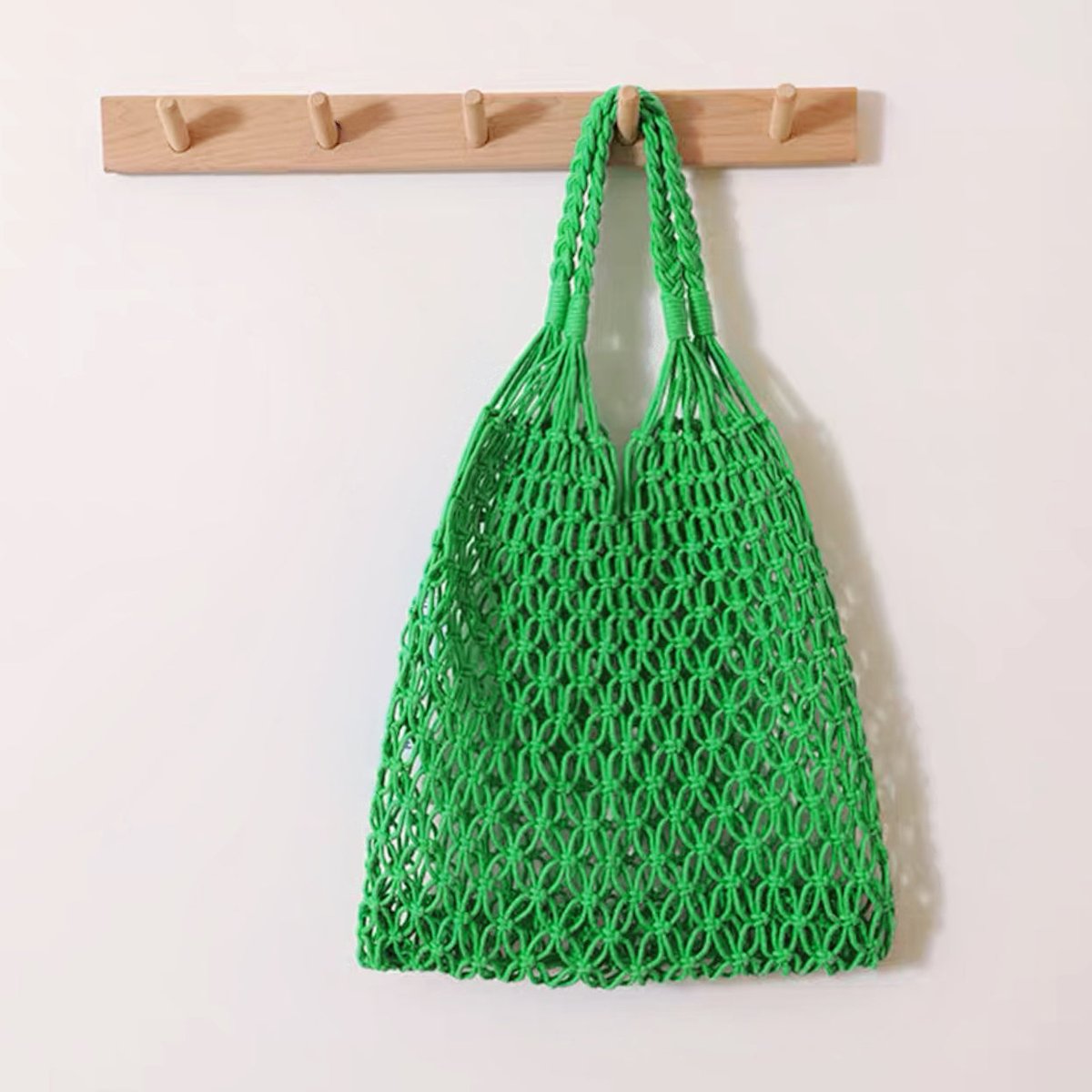 Femke | Gehaakte Katoenen Tote Bag Macramé Boodschappentas