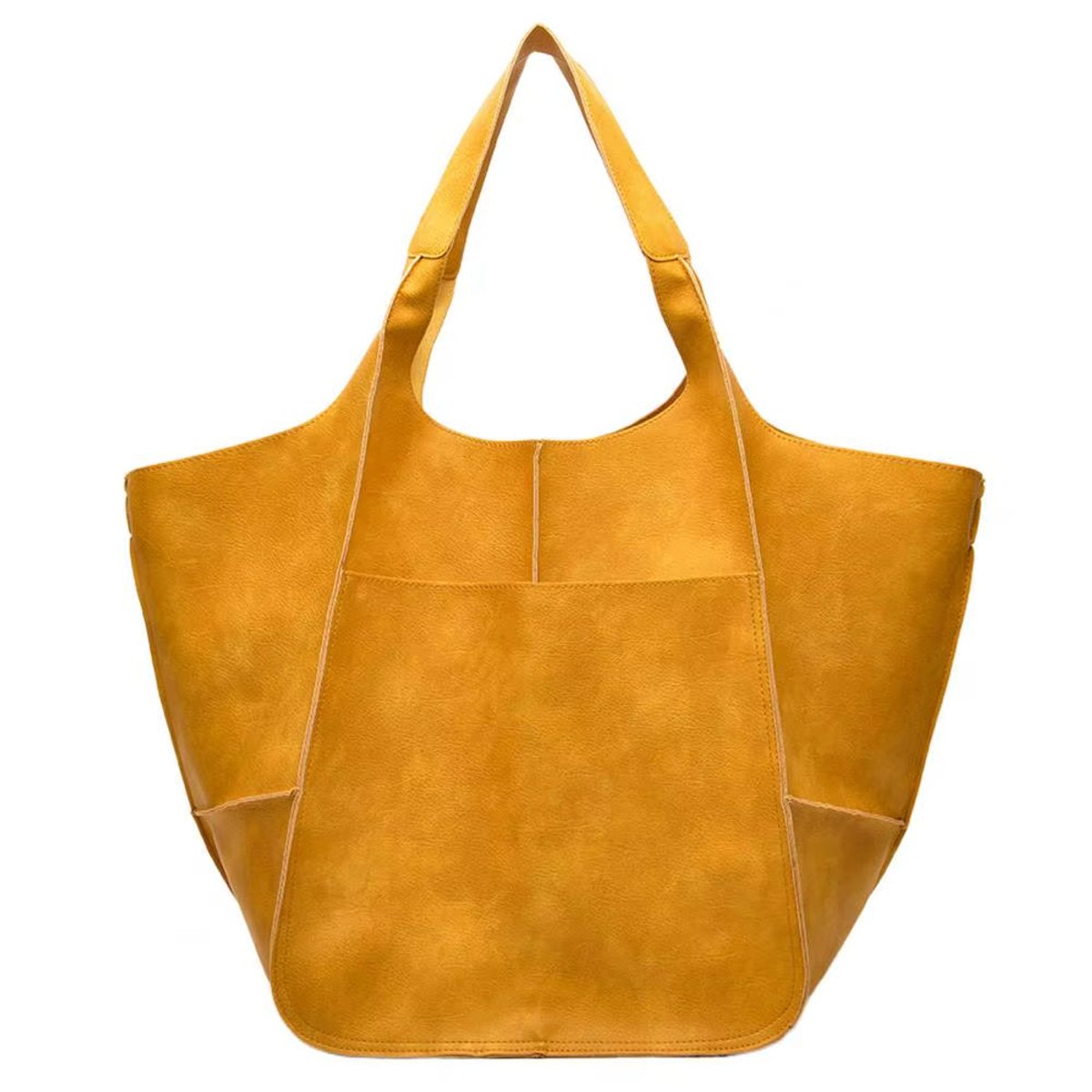 Mila | Grote Oversized Kunstleren Tote Bag met Magneetsluitng