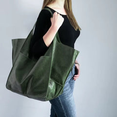 Mila | Grote Oversized Kunstleren Tote Bag met Magneetsluitng