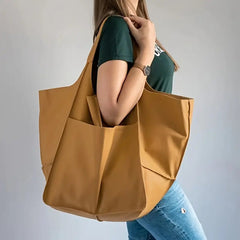 Mila | Grote Oversized Kunstleren Tote Bag met Magneetsluitng