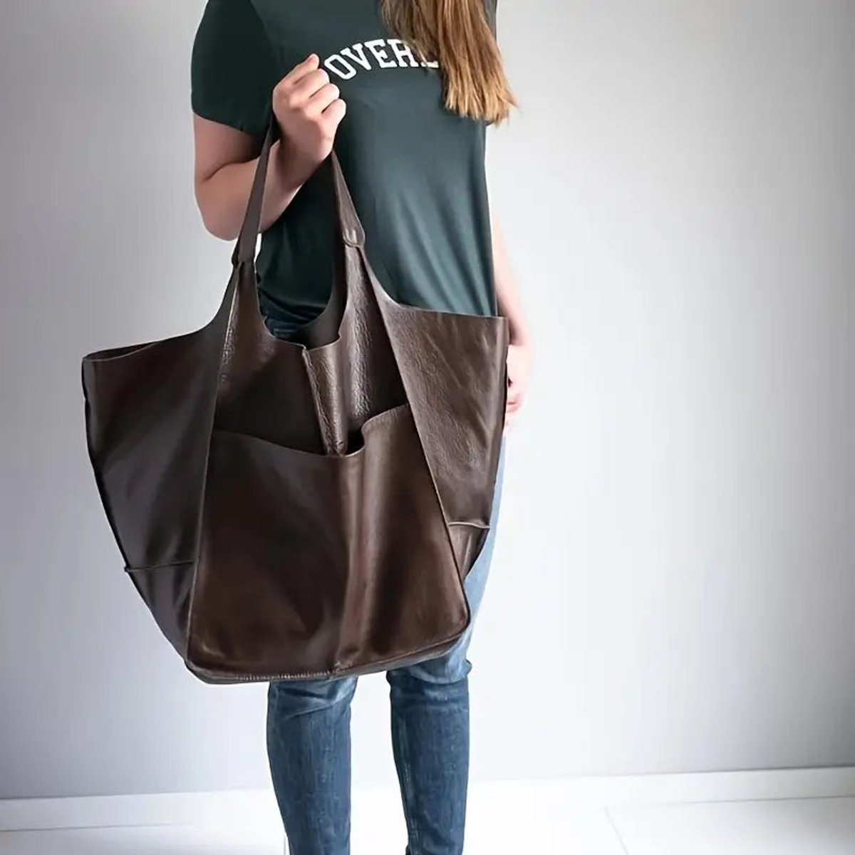 Mila | Grote Oversized Kunstleren Tote Bag met Magneetsluitng