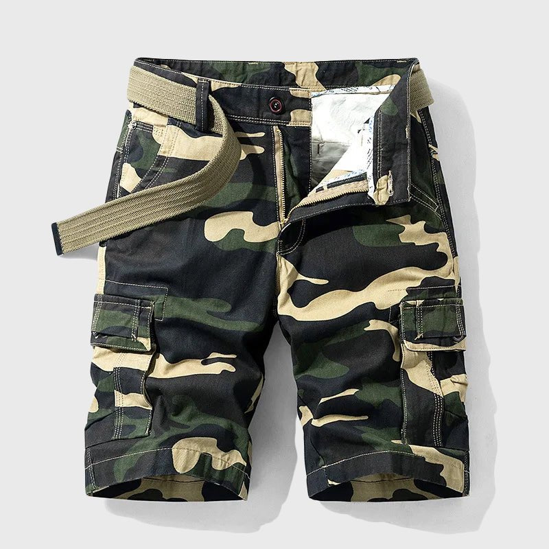 Bowen | Heren Camouflage Cargo Short met Riem