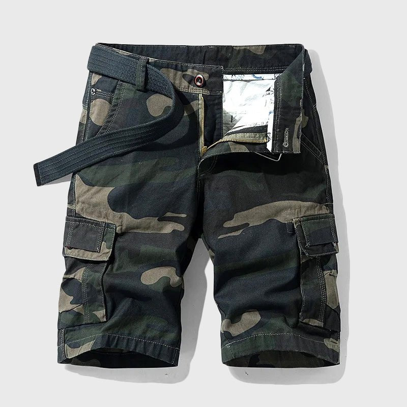 Bowen | Heren Camouflage Cargo Short met Riem