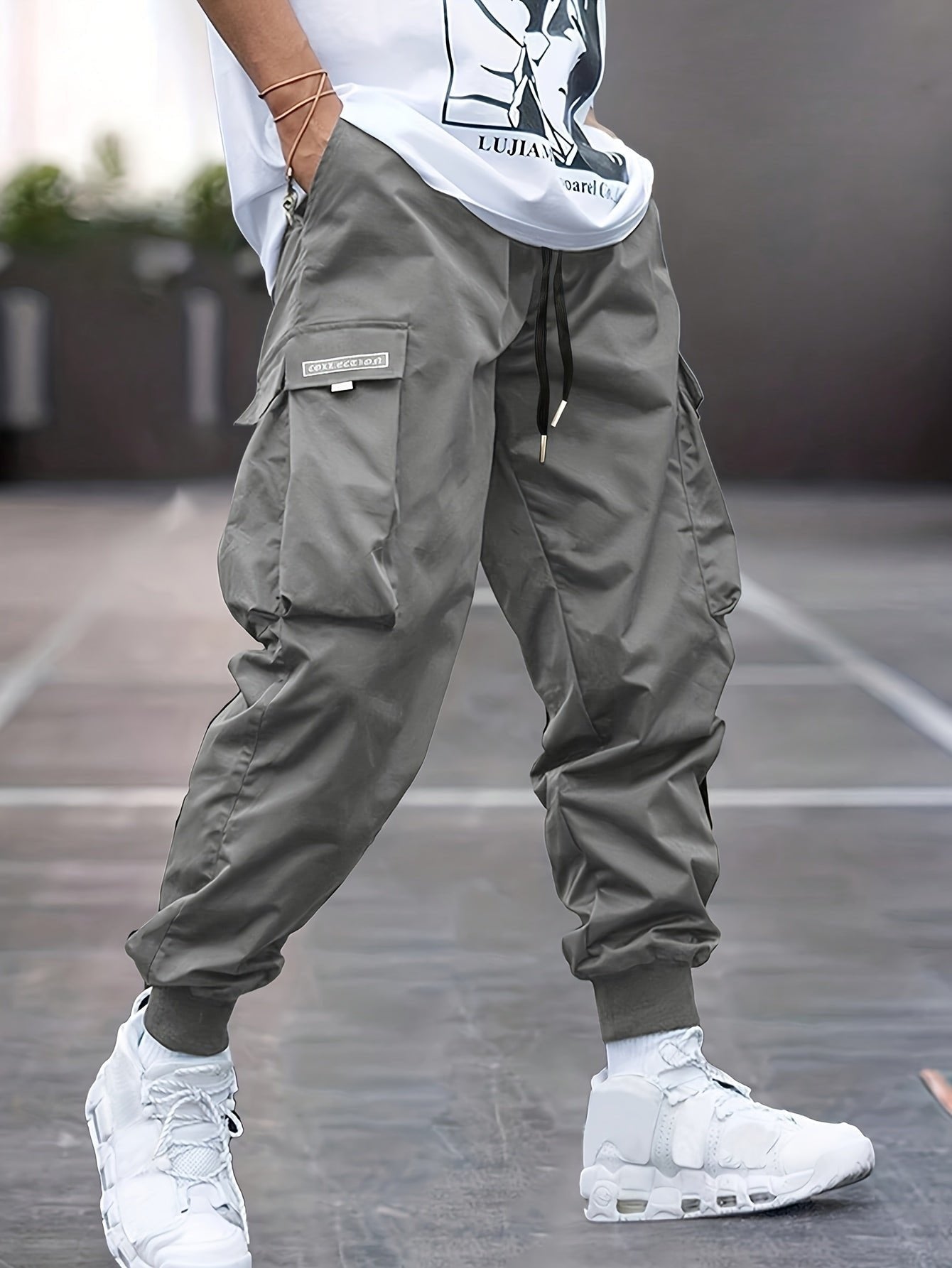 Jayden | Heren Cargo Joggingbroek met Ribboorden en Trekkoord