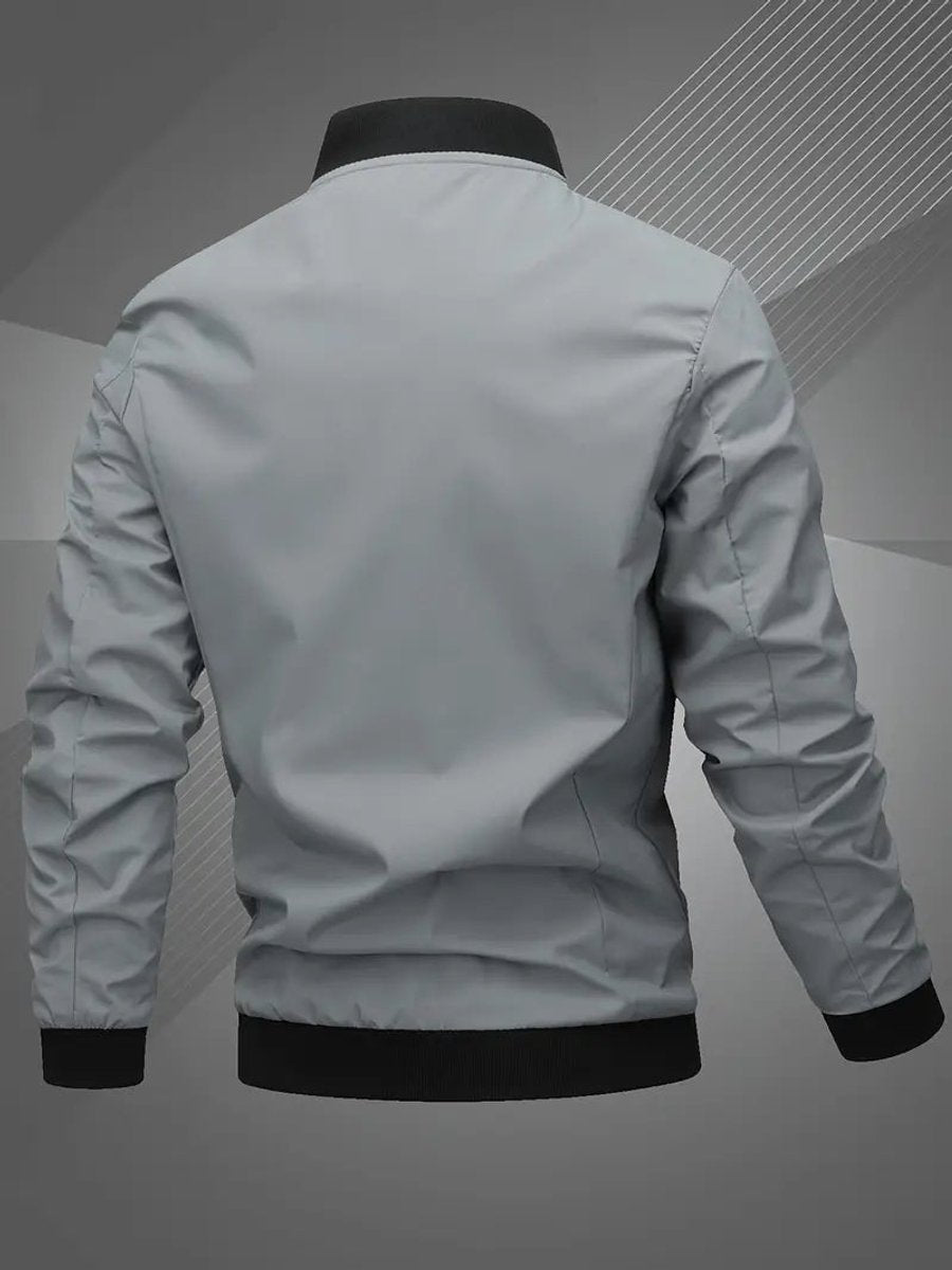 Thijs | Heren Casual Polyester Bomberjack met Baseballkraag
